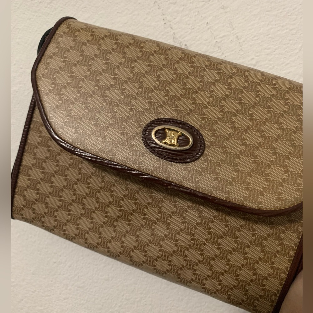 Celine Macadam Blason Triomphe Leather Shoulder B… - image 6